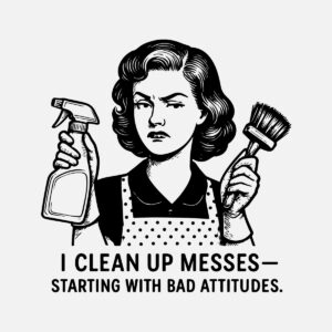 I clean up messes